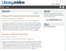 Tablet Screenshot of libraryjobline.org